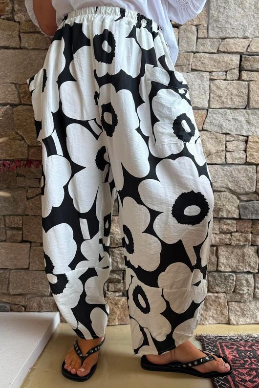 Carnaby Shelby Barrel Pant Black & White